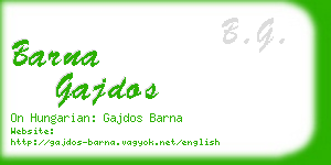 barna gajdos business card